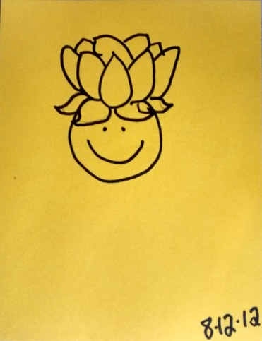 spiritual journey of healing smiley lotus head